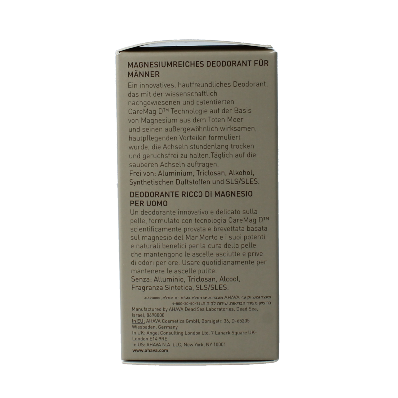 Ahava Men deodorant roll on magnesium rich 50 Milliliter