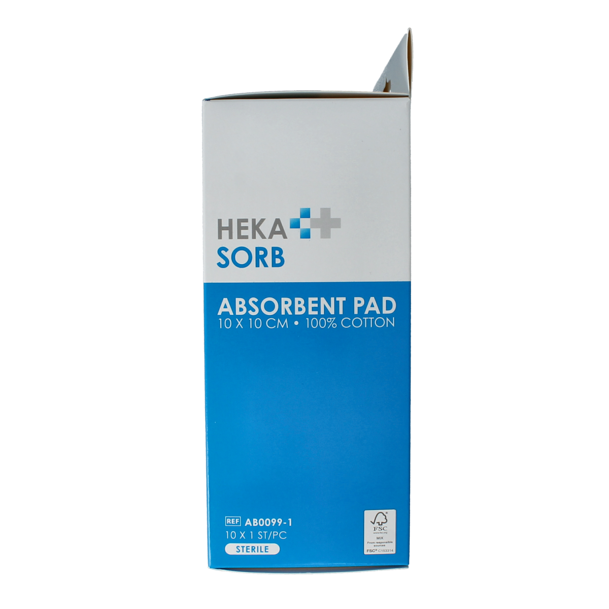 Sterile Hekasorb absorberende verband 10x10cm, soft wound dressing, sterile medical bandages for wound care, 10 pieces.