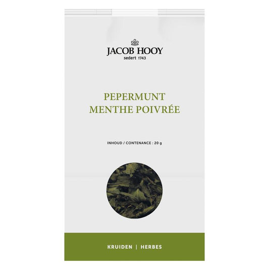 Jacob Hooy Pepermuntblad heel  20.00 Gram