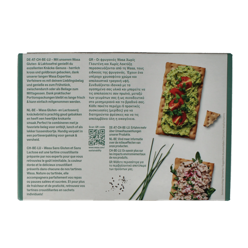 Wasa Knackebrod classic glutenvrij 6 x 40 gram 240 Gram