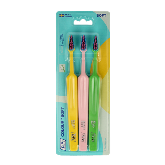 TePe Tandenborstel colour soft 3-pack 3 Stuks