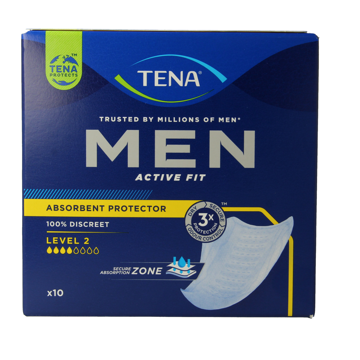 Tena Men active fit level 2 10.00 Stuks