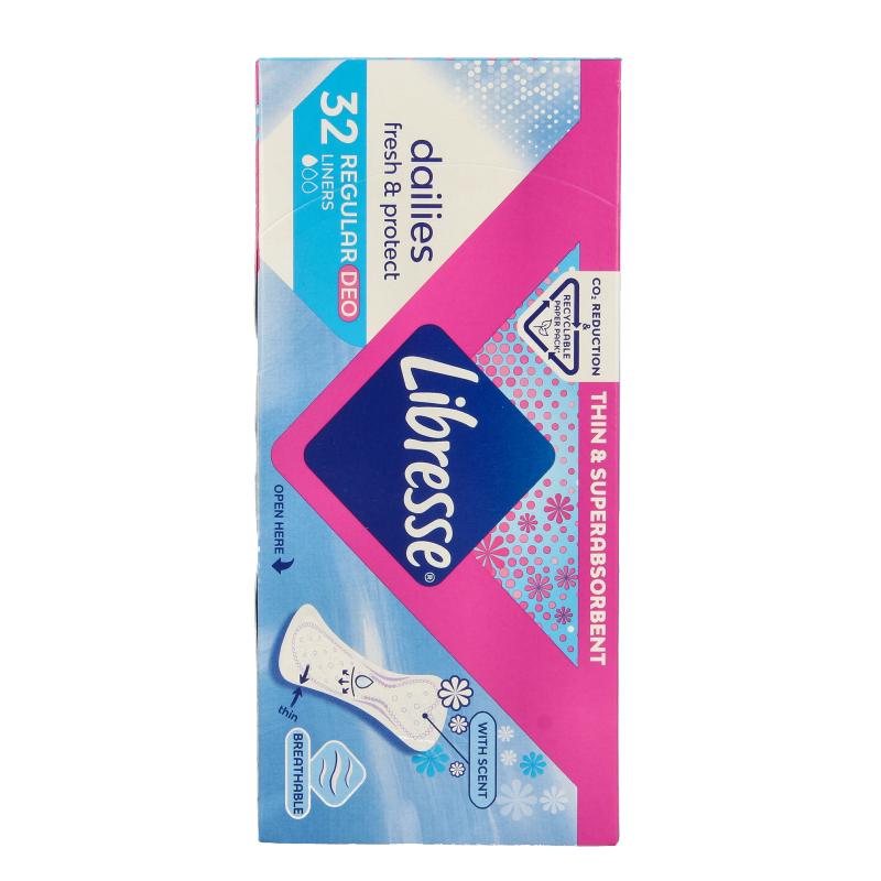 Libresse Inlegkruisjes daily fresh normaal deo fresh 32 Stuks