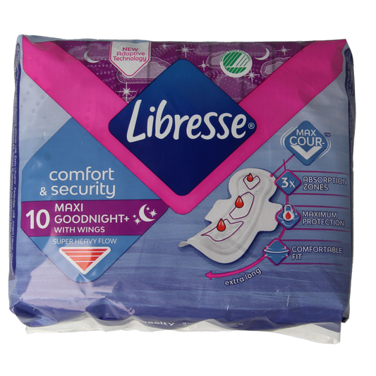 Libresse maxi goodnight 10 Stuks