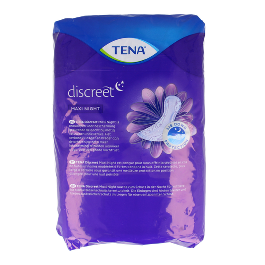 Tena Lady Discreet Maxi Night incontinence pads, 12-pack, with discreet design for overnight protection