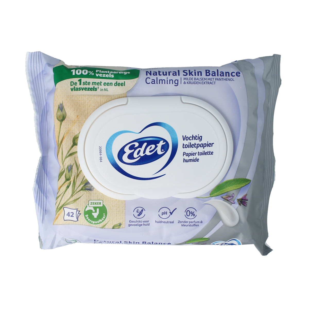 Edet Vochtig toiletpapier natural skin 42.00 Stuks