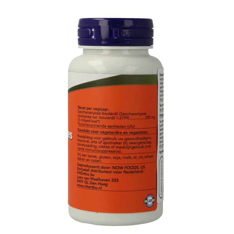 NOW Saccharomyces boulardii 500mg 60 Vegetarische capsules
