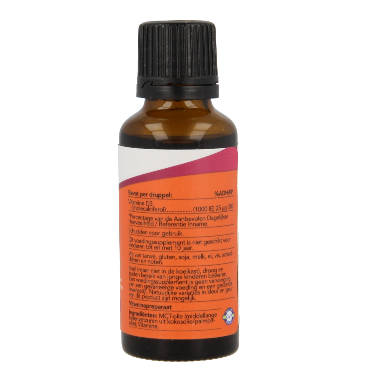 NOW Vitamine D3 druppels 1000IE 30.00 Milliliter