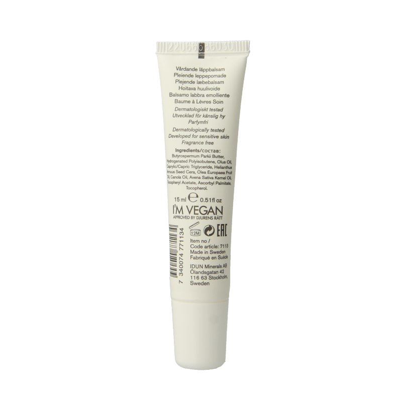Idun Minerals Skincare lipbalm care & repair cream 15 Milliliter
