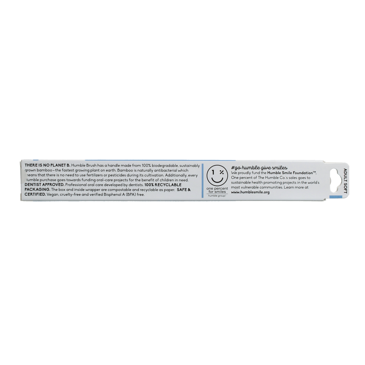 The Humble Co Tandenborstel bamboe adult blauw brush soft 1.00 Stuks