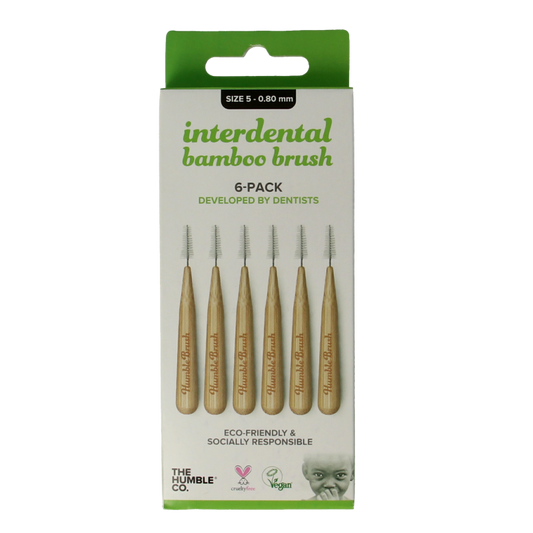 The Humble Co Interdental borstel 0.80 mm groen 6 Stuks