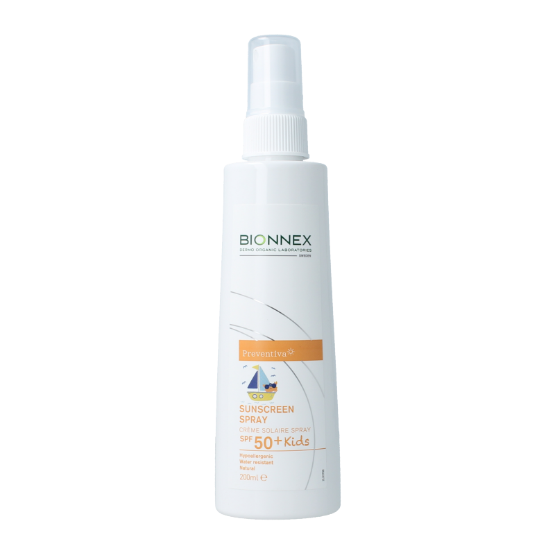 Bionnex Preventiva sunscreen cream spray kids SPF50+ 200 Milliliter
