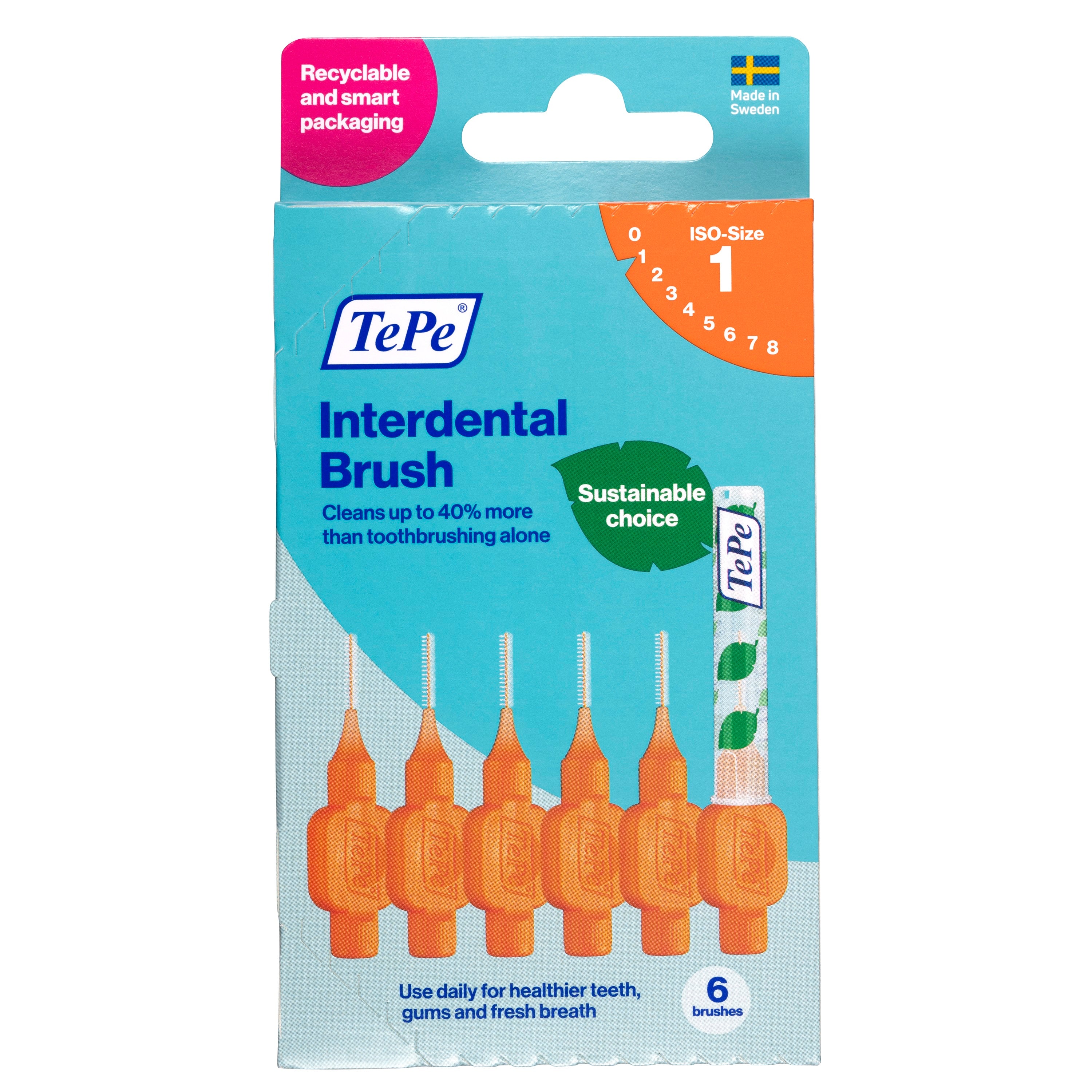 TePe Interdentale ragers original oranje 0,45mm maat 1 6 Stuks