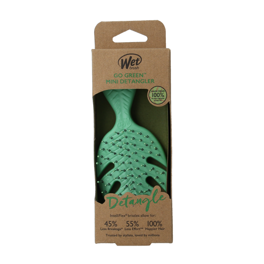 Wet Brush Go green detangler green mini 1.00 Stuks