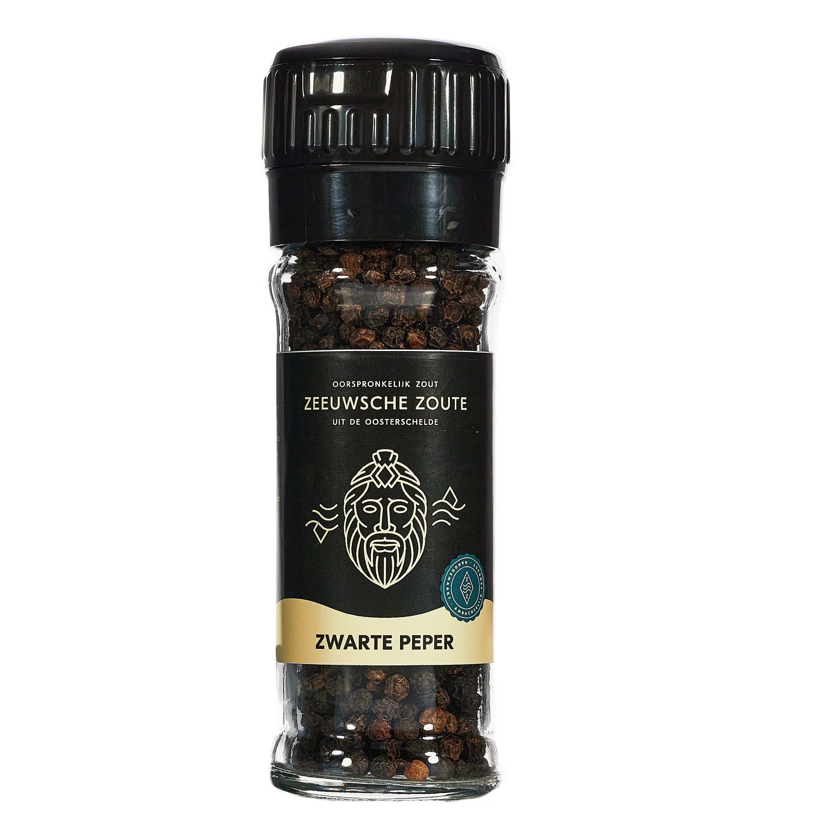Zeeuwsche Zoute Pepermolen zwarte peper bio 45.00 Gram
