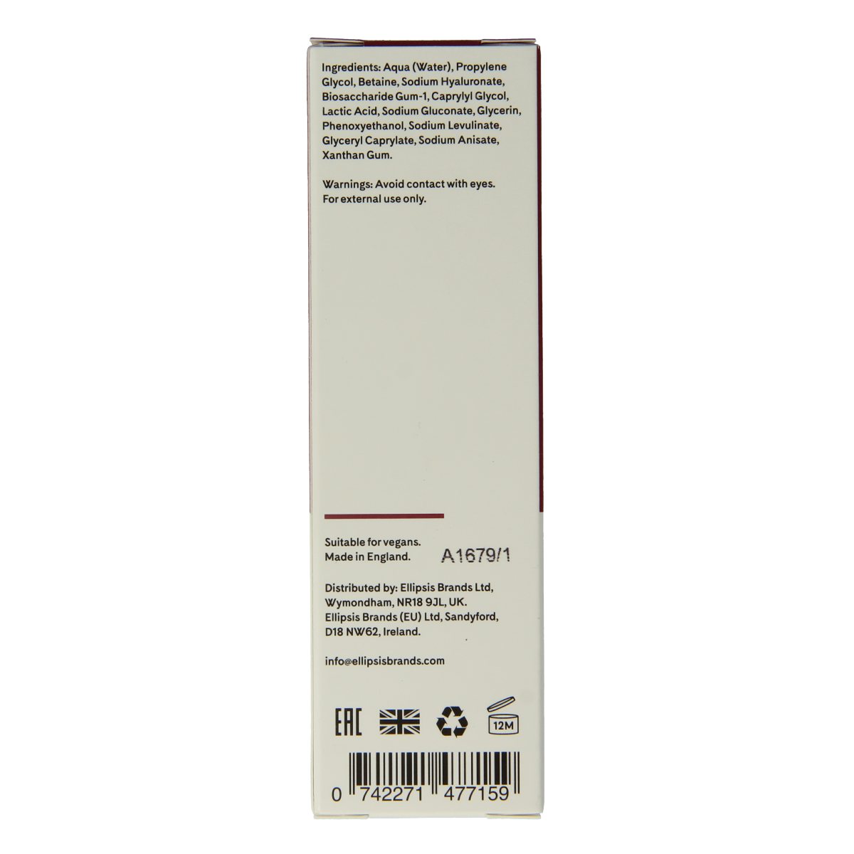 Q+A Hyaluronic acid facial serum  30.00 Milliliter