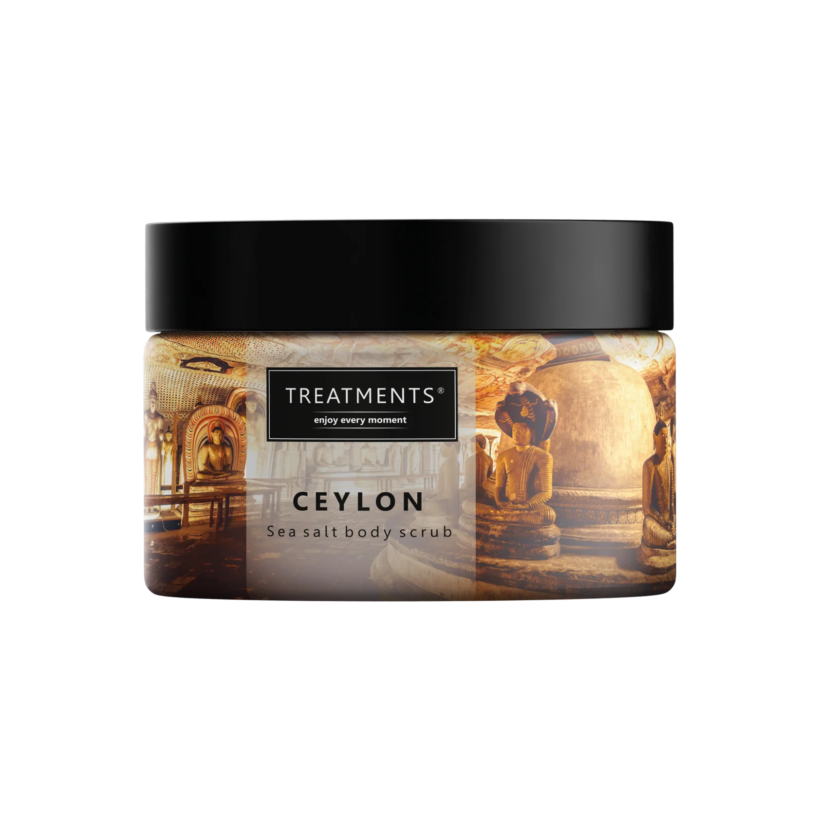 Treatments TREATMENTS® Sea Salt Body Scrub Ceylon in 400g jar, natural exfoliating body care product with sea salt and Ceylon ingredients.