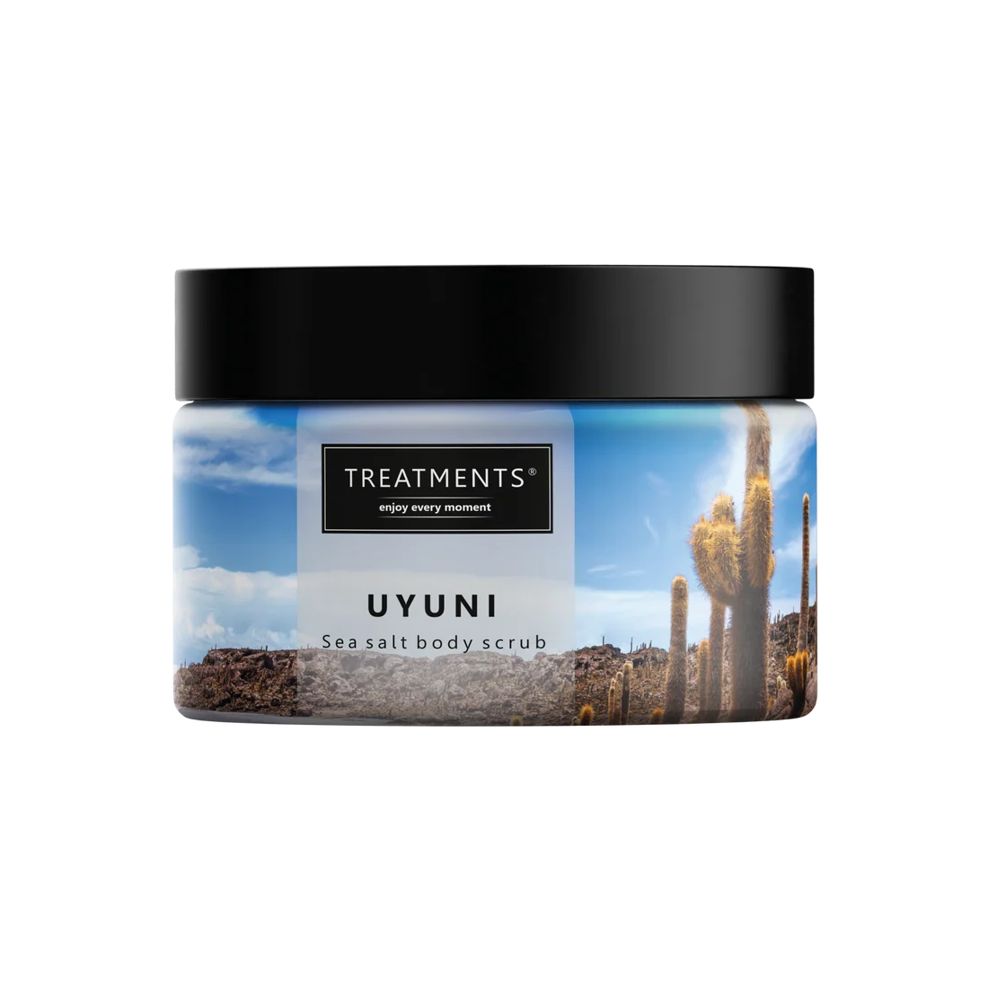 Treatments Sea Salt Body Scrub Uyuni, 400 gram lichaamsverzorging productverpakking
