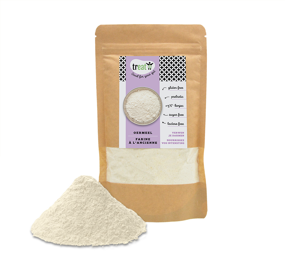 Glutenvrije Treat Oermeel bakmixen en melen, 500 gram, poederachtig glutenvrij meel voor bakken