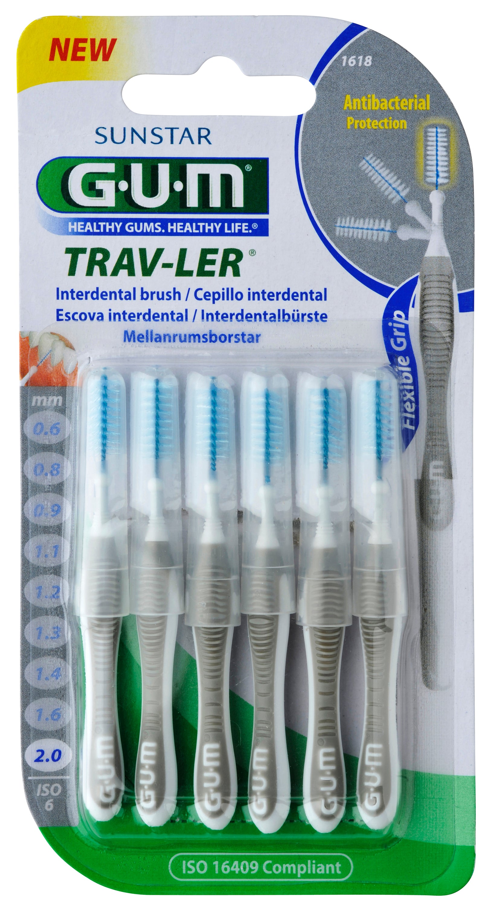 GUM Trav-ler rager 2.0 mm (grijs) 6.00 Stuks