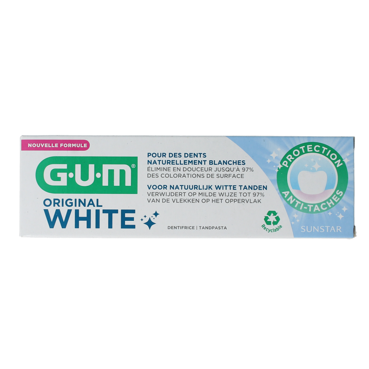 GUM Tandpasta white original 75.00 Milliliter