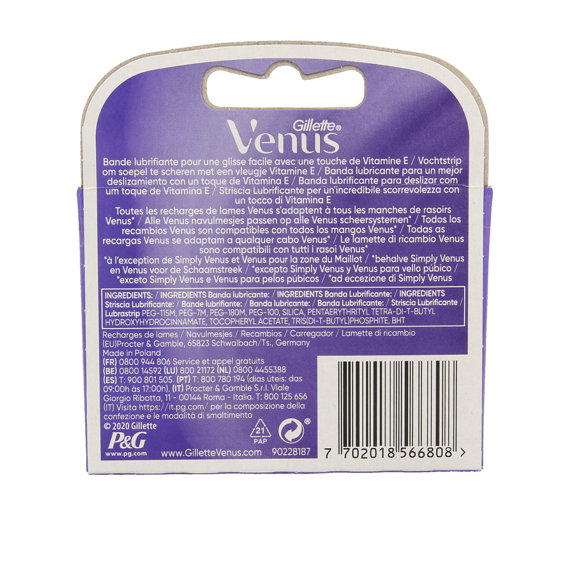 Gillette Venus Deluxe Smooth Sensitive 3-pack of razors for gentle hair removal, featuring ergonomic handles and smooth blades.