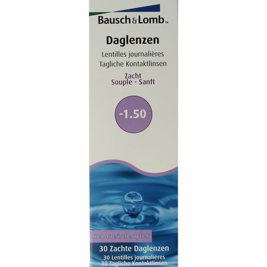 Bausch & Lomb Daglenzen -1.50 30.00 Stuks