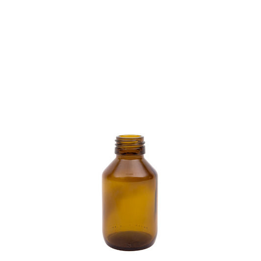 Blockland brown 100ml medicine bottles, unopened, with 27 pieces, used as packaging material for pharmaceuticals.