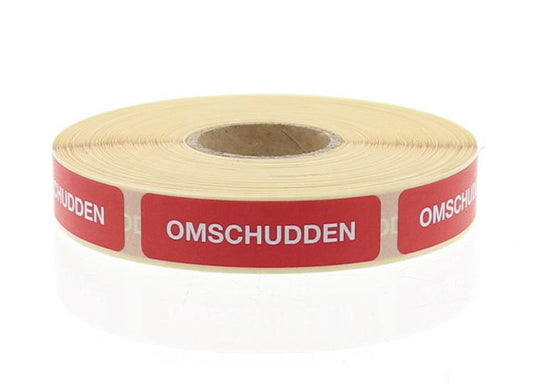 Blockland Strooketiket omschudden rood 44 x 11mm 750.00 Stuks