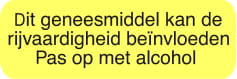 Blockland Strooketiket rijvaardigheid alcohol 30 x 7mm 1000 Stuks