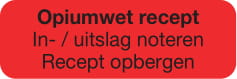 Blockland Strooketiket opiumwet recept 30 x 10mm 1000 Stuks