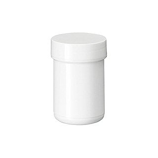Blockland Zalfpot with PP plastic lid, 35ml, shown in a close-up of the instrument container for medical or laboratory use.