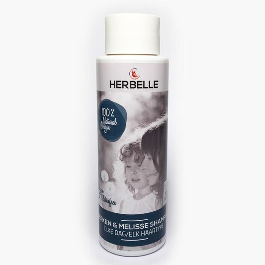 Herbelle Herbelle Shampoo with berken and melisse in a 500ml bottle, natural hair care product with herbal ingredients.