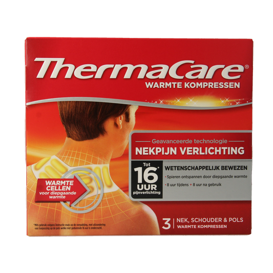 Thermacare Warmte kompres voor nek, schouder en pols, warm en koud kompress, 1 stuk, flexible gel pack for pain relief