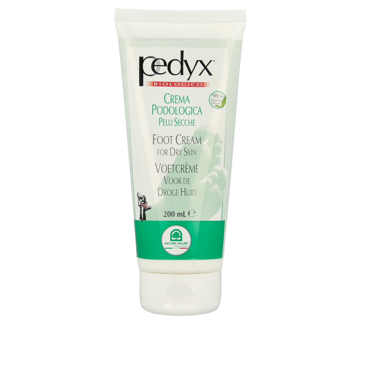 Pedyx voetcrème voor droge huid, 200 ml, zachte voetverzorging met hydraterende formule, frisse en verzorgde voeten