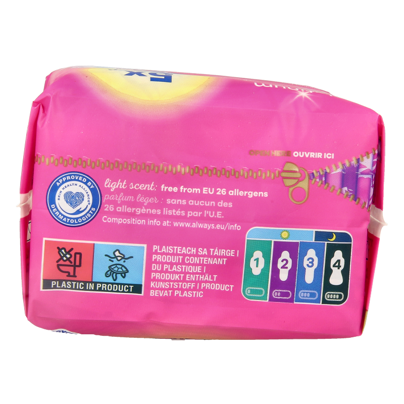 Always Maandverband platinum long vleugels mt 2 10 Stuks