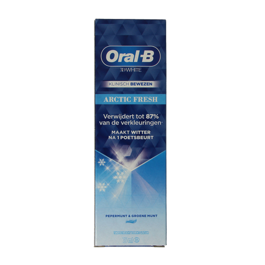 Oral B Tandpasta 3D white arctic fresh 75.00 Milliliter
