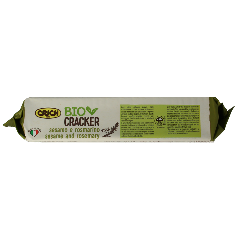 Crich Crackers sesam rozemarijn bio 250 Gram