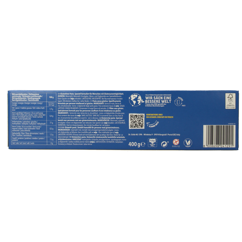 Schar Pasta spaghetti glutenvrij 400 Gram