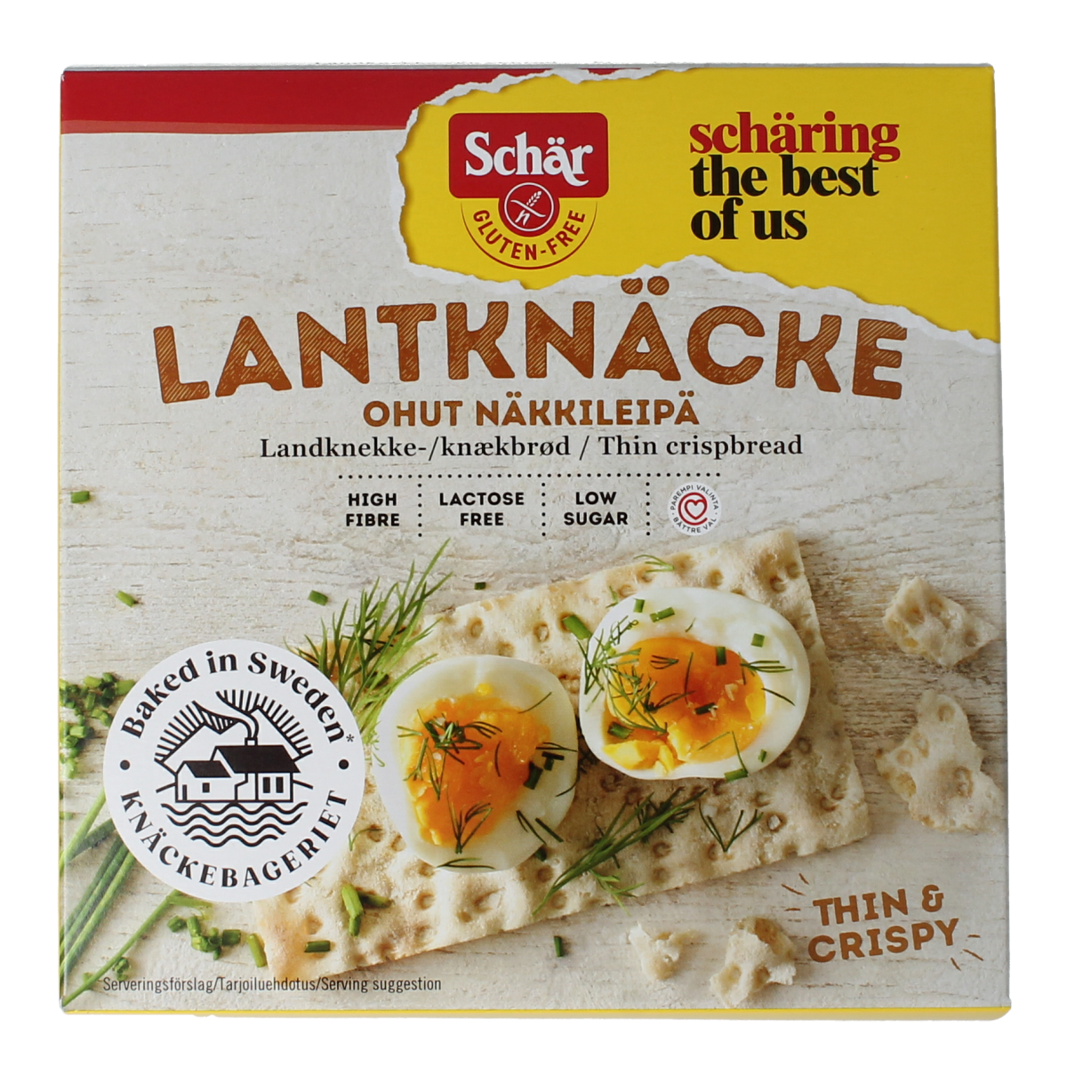 Schar Knackerbrod dun vezelrijk glutenvrij 230.00 Gram