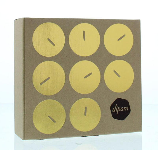 Dipam bijenwas theelichtjes in doosje, 18 stuks, natural wax candles for ambiance, made by Dipam.