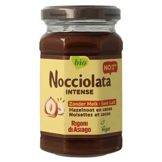 Nocciolata Hazelnootpasta zonder melk bio 250.00 Gram