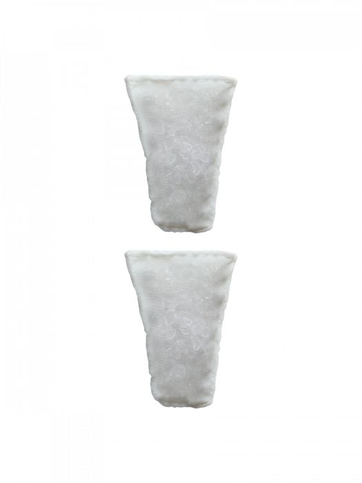 Lichtwesen Liwe nekkussen with crystal sachets containing two bergkristallen crystals for healing and energy.