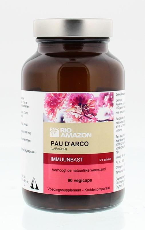 RIO Immunbast voordeelverpakking with 90 vegetarian capsules, herbal supplement in a clear bottle with label showing product details.