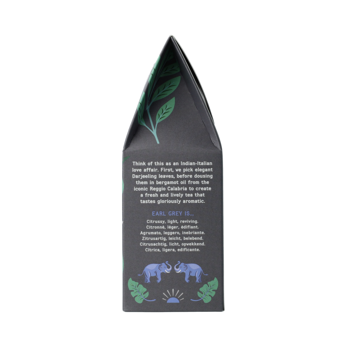 Hampstead Earl Grey loose bio tea in 100g package, showcasing dried tea leaves and bergamot aroma.