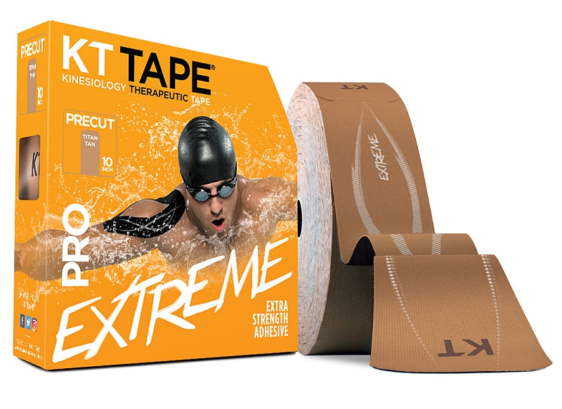 KT Tape Jumbo Pro Extreme sport tape roll in beige, 38 meters with 150 strips, designed for sports injury support.