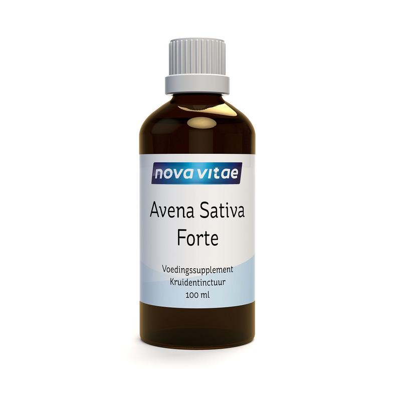 Nova Vitae Avena sativa forte kruidentinctuur in 100ml bottle, herbal supplement with oat extract, natural herbal preparation.