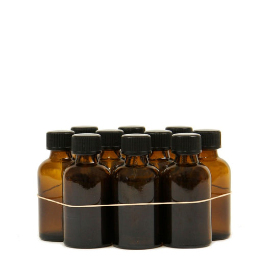 Set of 10 Chi 10ml bottles with caps, versatile packaging containers for liquids or small items, made of durable material.