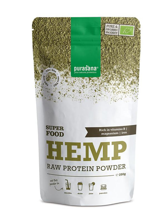 Purasana Hennep proteine poeder vegan bio 200.00 Gram