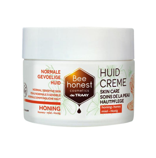 Traay Bee Honest honing body cream in 100ml jar, moisturizing skincare product with honey for nourishing body care.